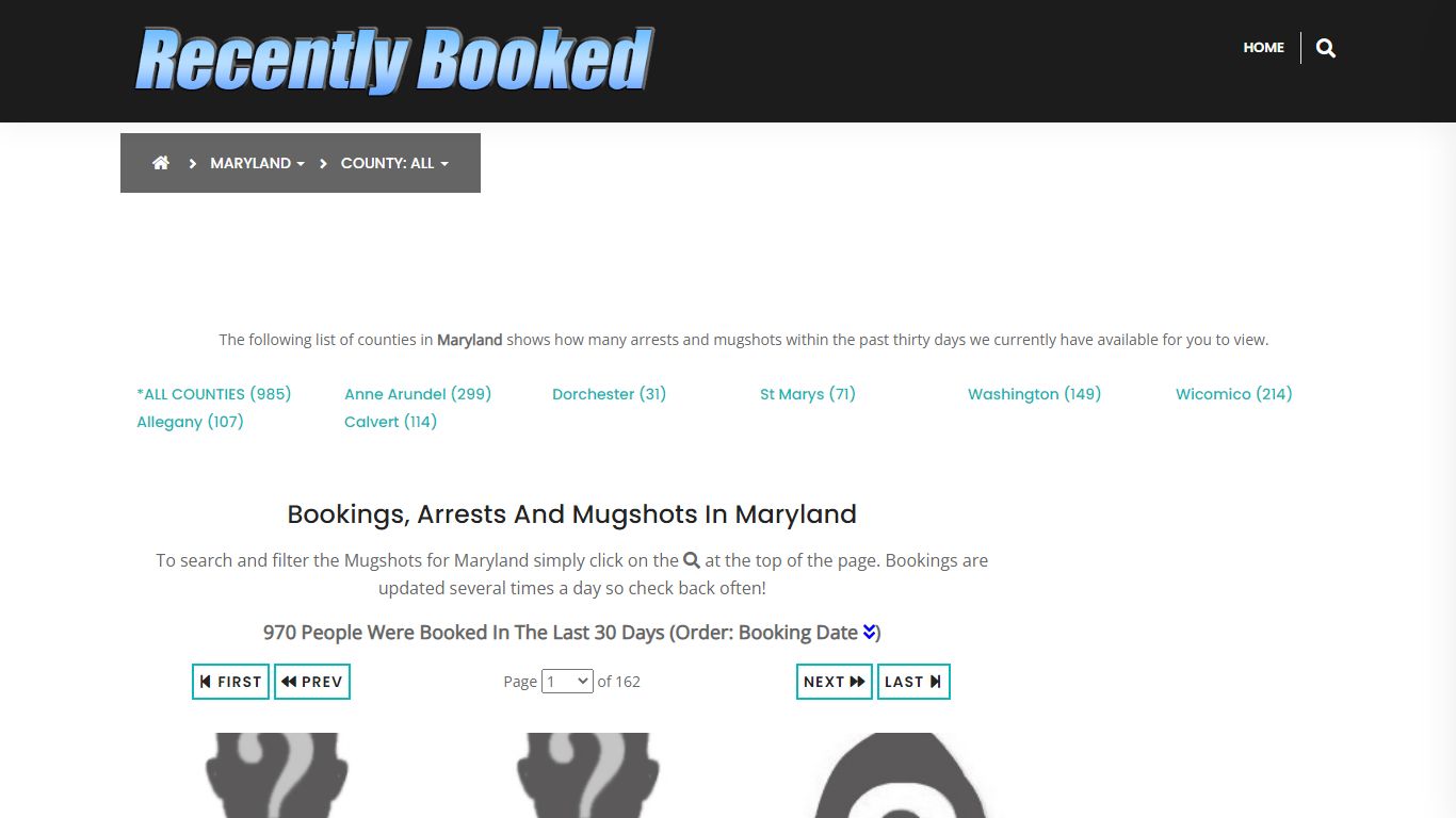 Bookings, Arrests and Mugshots in St Marys County, Maryland